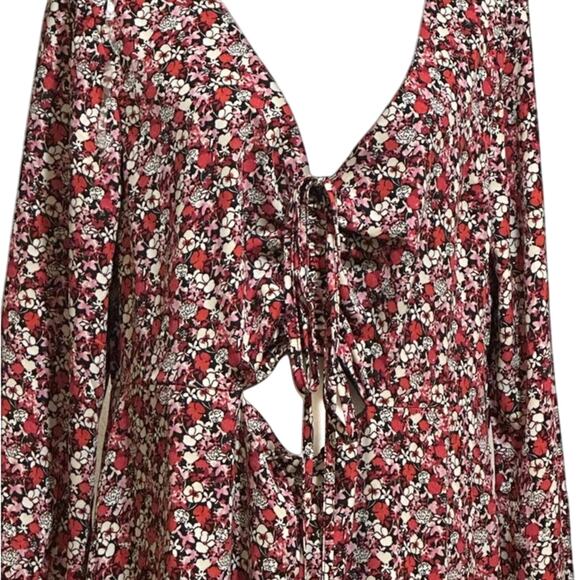 Sanctuary Floral Print Chiffon Halter Neck Cut-Out Midi Dress, Plus Size 14, NWT - Picture 5 of 7